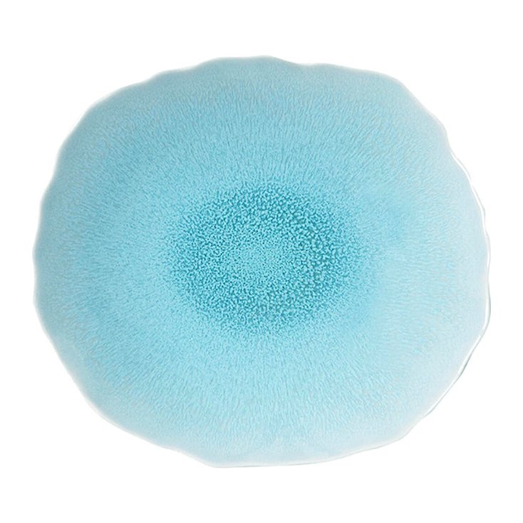 Assiette XL plume atoll