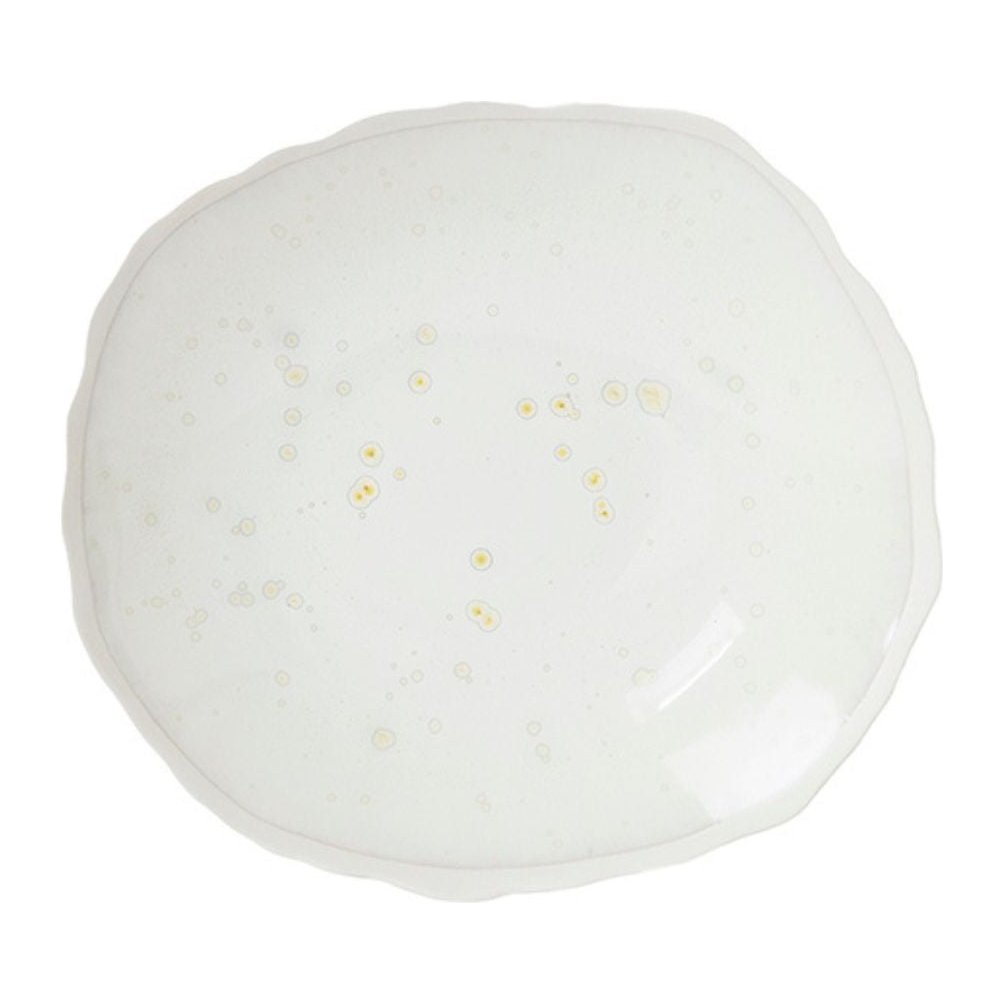 Assiette L plume nacre