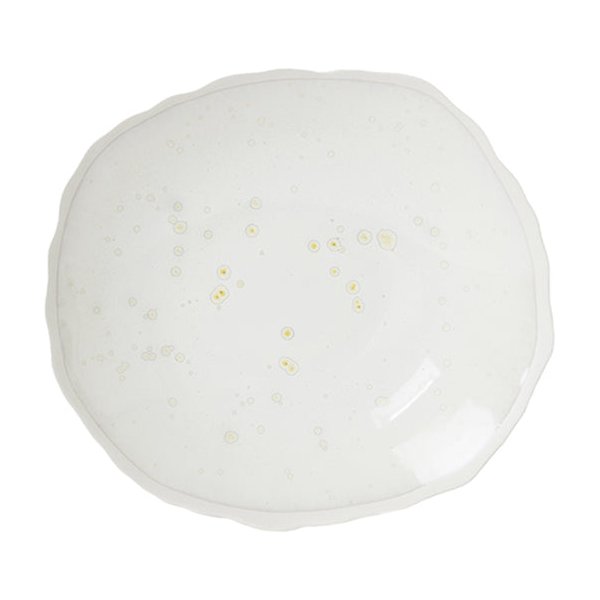 Assiette S plume nacre
