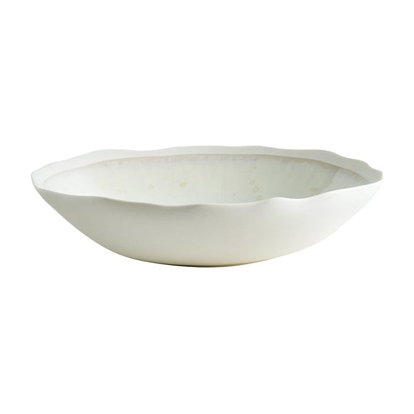 Assiette creuse plume nacre