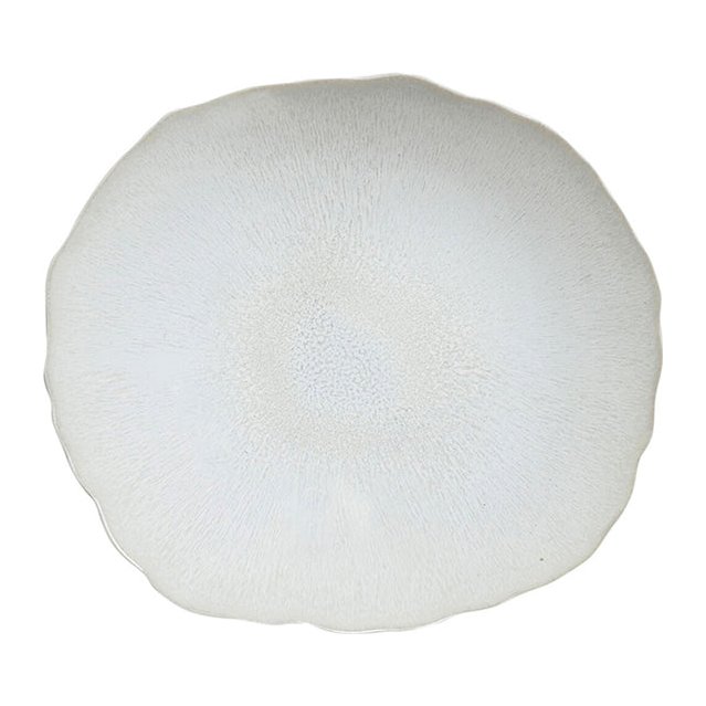 Assiette L plume perle