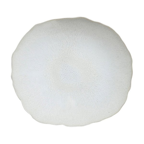 Assiette S plume perle