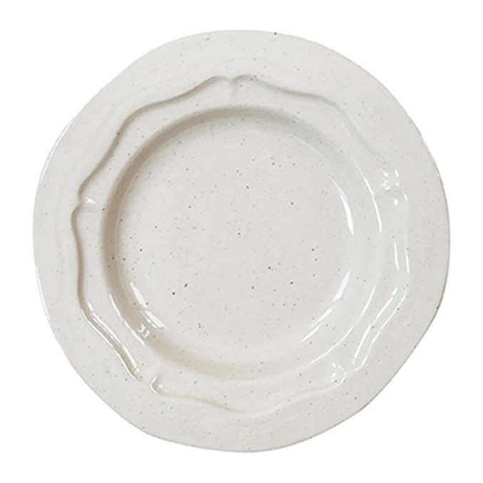 Assiette relief L réfectoire sable brillant
