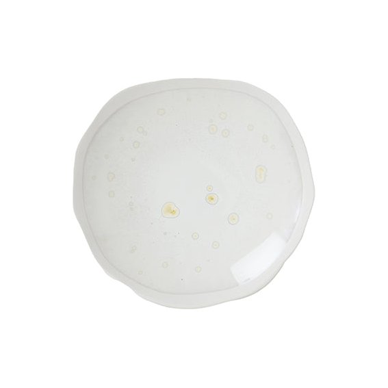 Assiette XS plume nacre