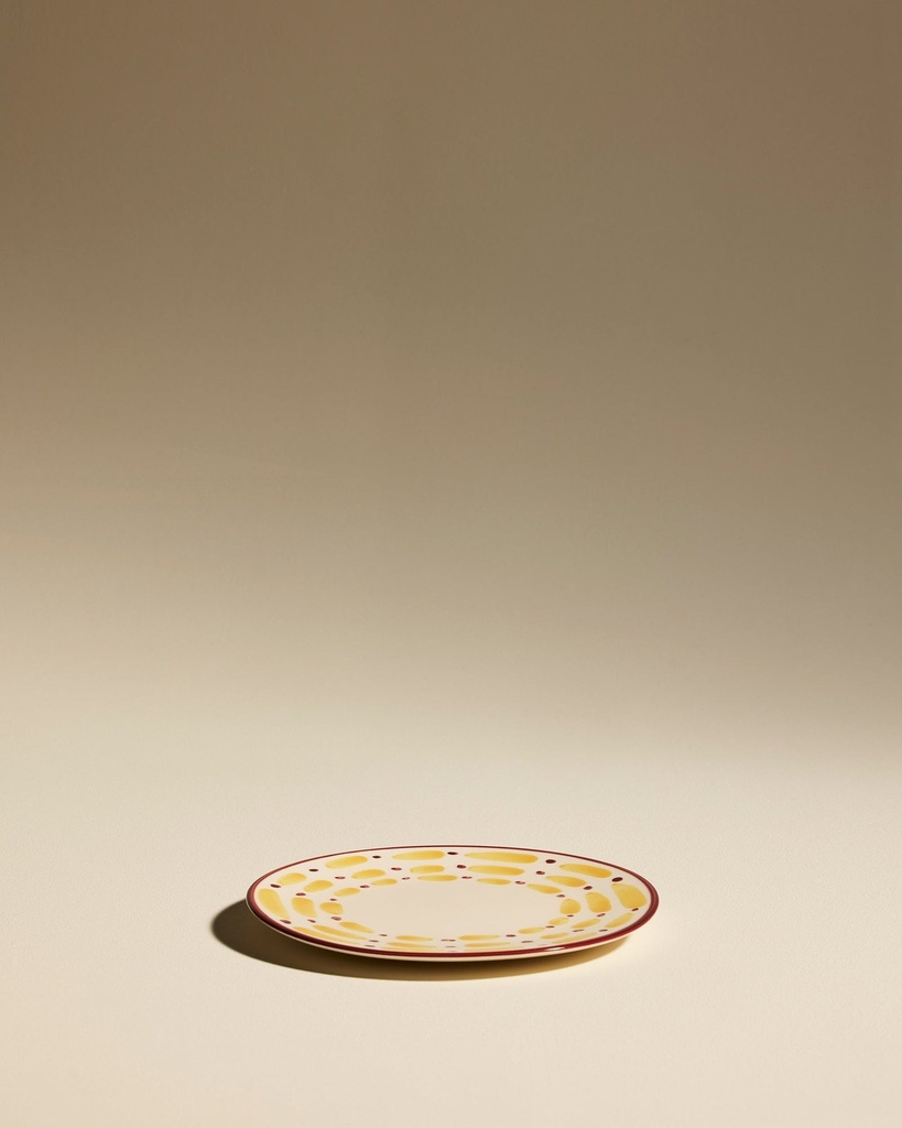 Assiette à dessert Aura - carmin