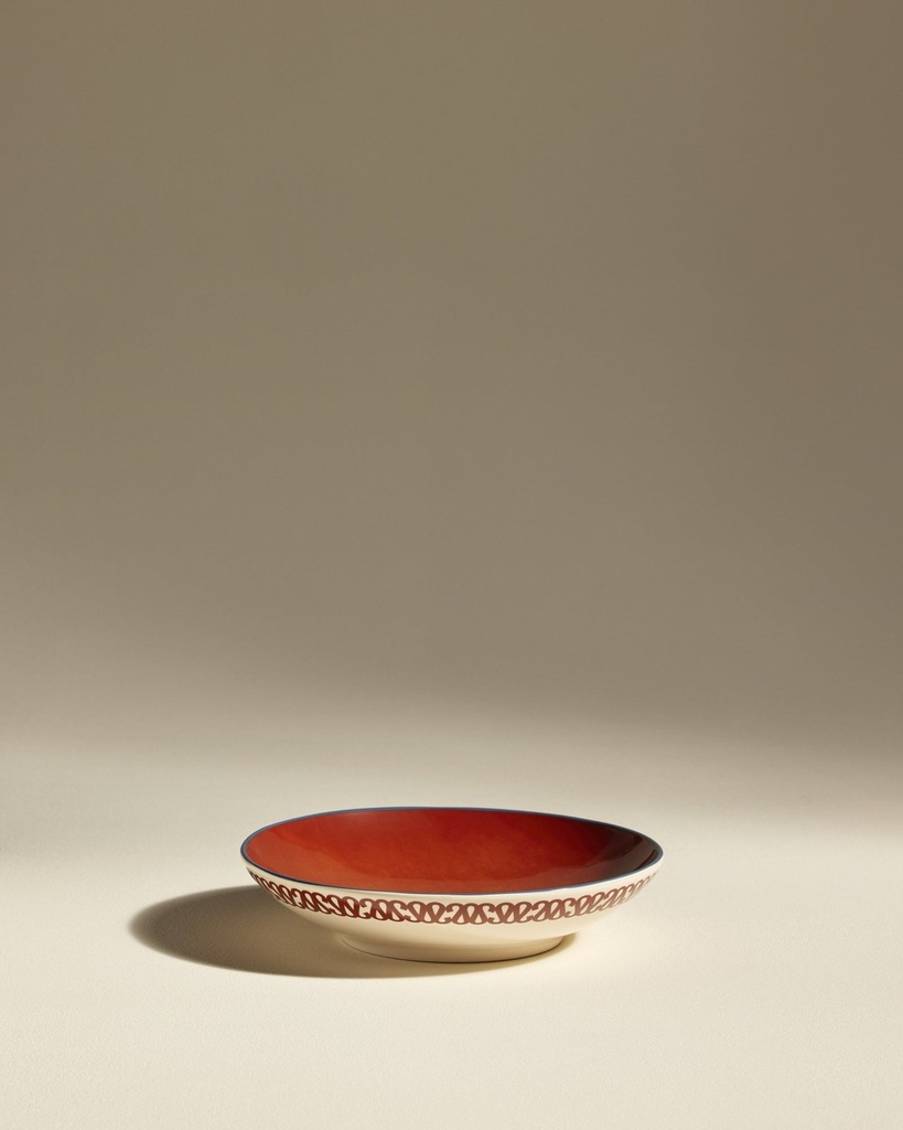 Assiette creuse Sarah - carmin