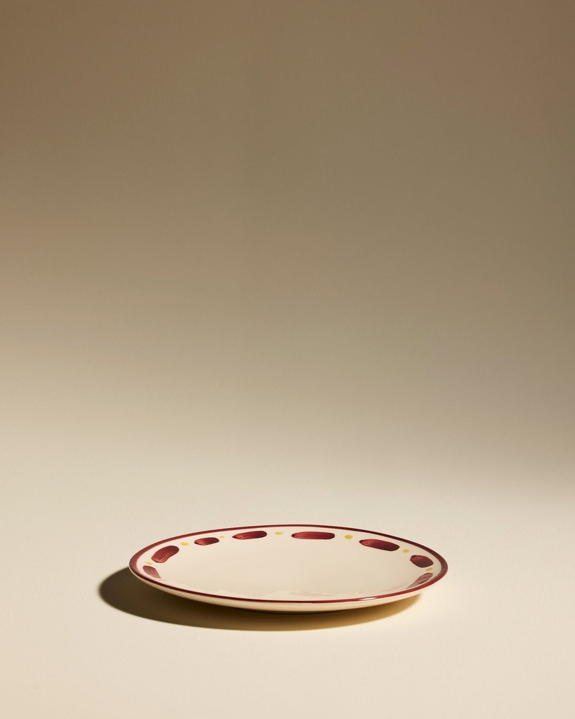 Assiette plate Aura - carmin