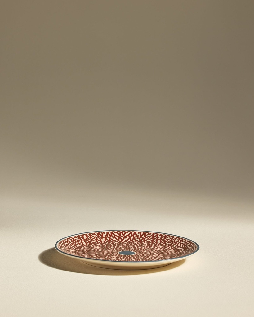 Assiette plate Sarah - carmin