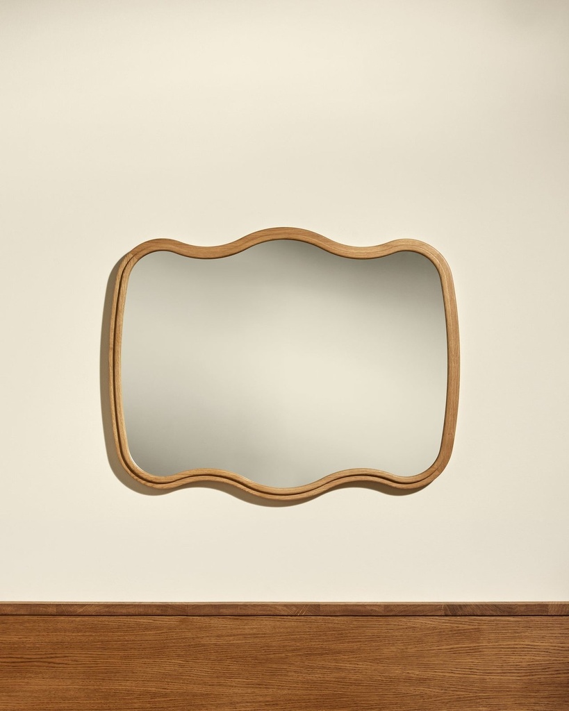 Miroir Noto 3 Vagues - chene naturel - pm 70 × 90 cm
