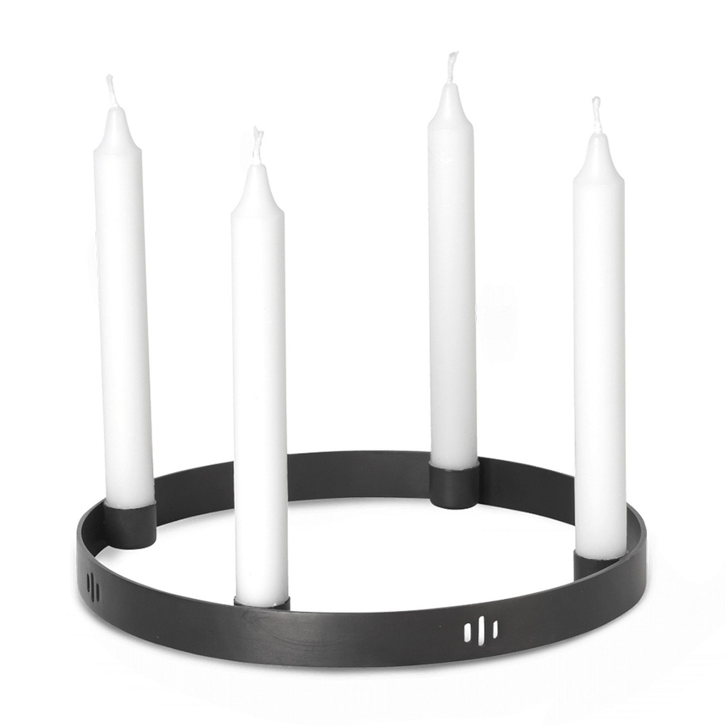 Bougeoir Circle – petit – laiton noir