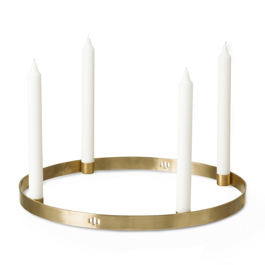 Bougeoir Circle – grand – laiton