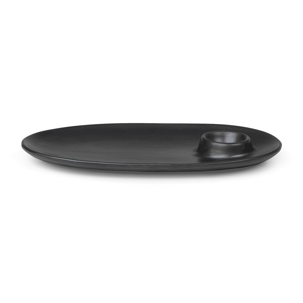 Assiette à petit-déjeuner Flow – noir