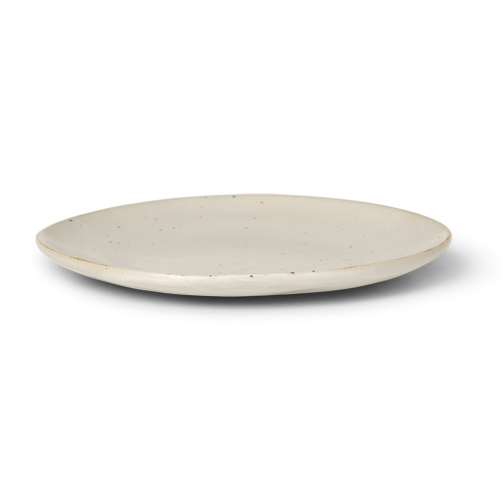 Assiette Flow – petite – blanc cassé moucheté