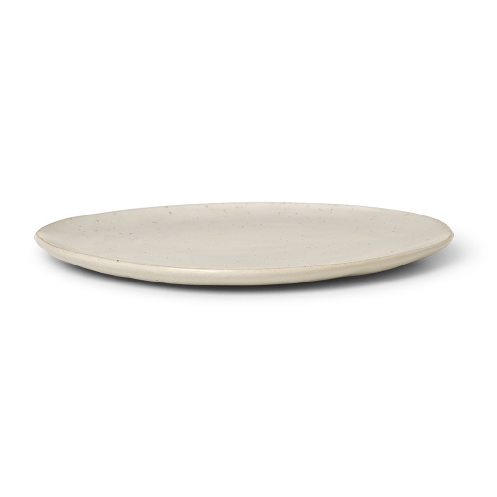 Assiette Flow – moyenne – blanc cassé moucheté
