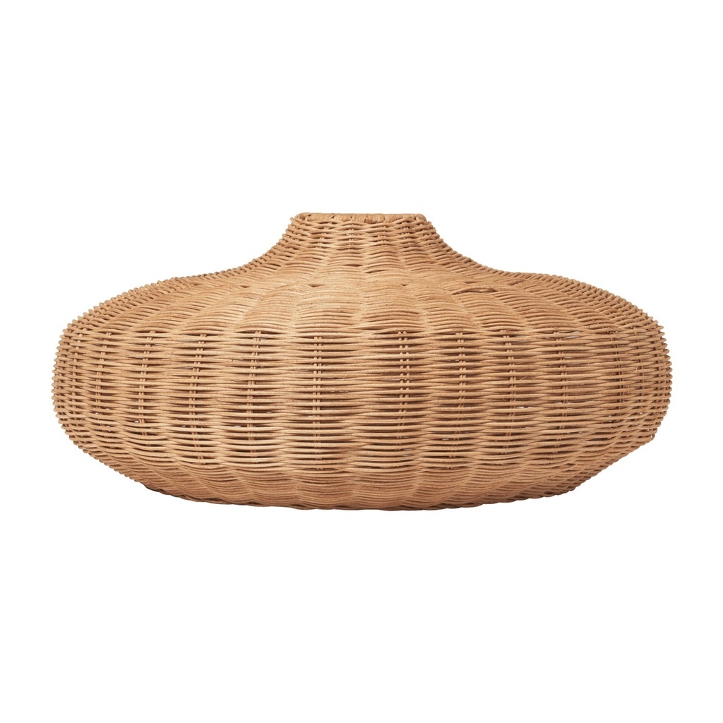 Abat-jour tressé – disque – naturel