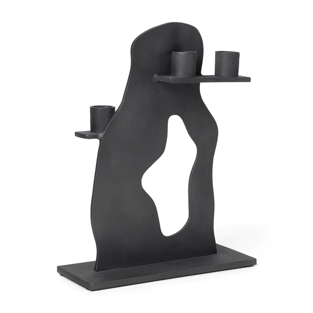 Bougeoir Erode – aluminium noir