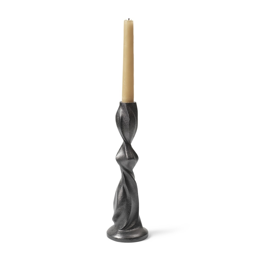 Bougeoir Gale – moyen – aluminium noirci