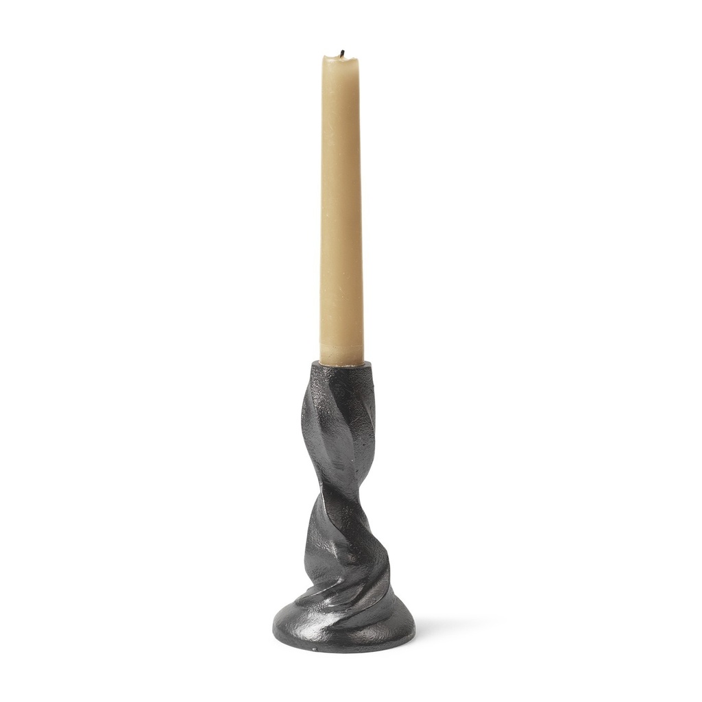 Bougeoir Gale – petit – aluminium noirci