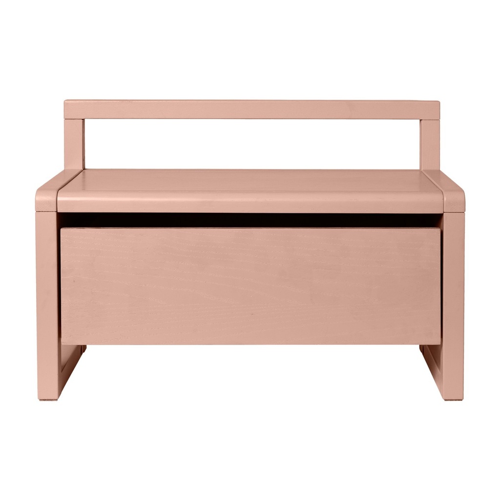 Banc de rangement Little Architect – rose