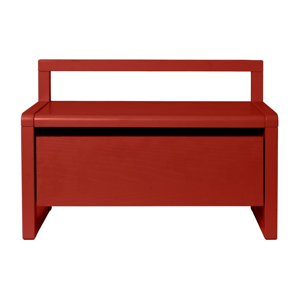 Banc de rangement Little Architect – rouge coquelicot