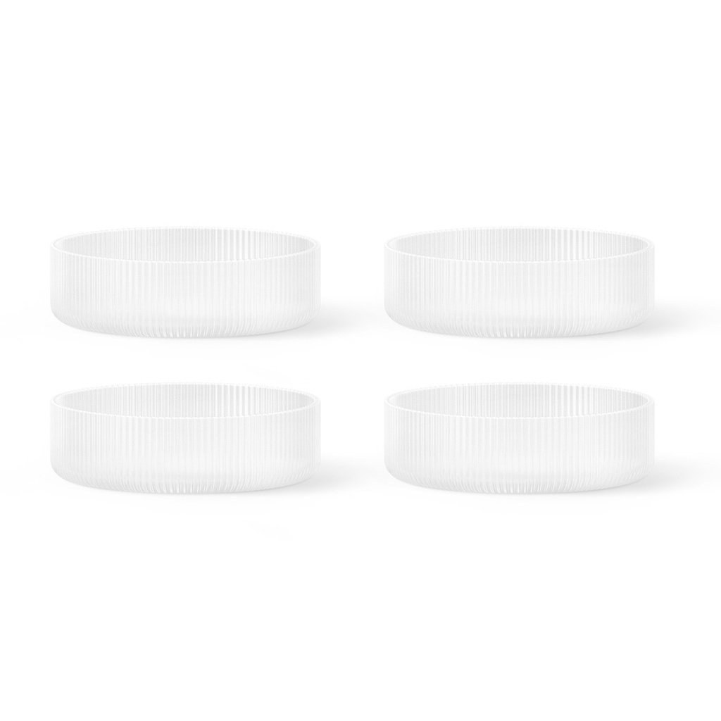 Bols de service Ripple – givré – lot de 4