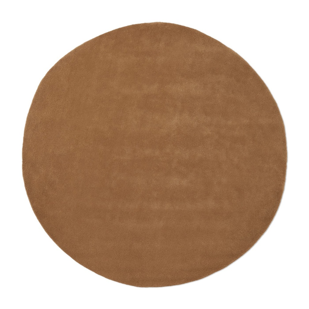Tapis tufté Stille – rond – caramel