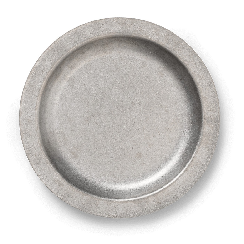 Assiette Tumbled – acier inoxydable