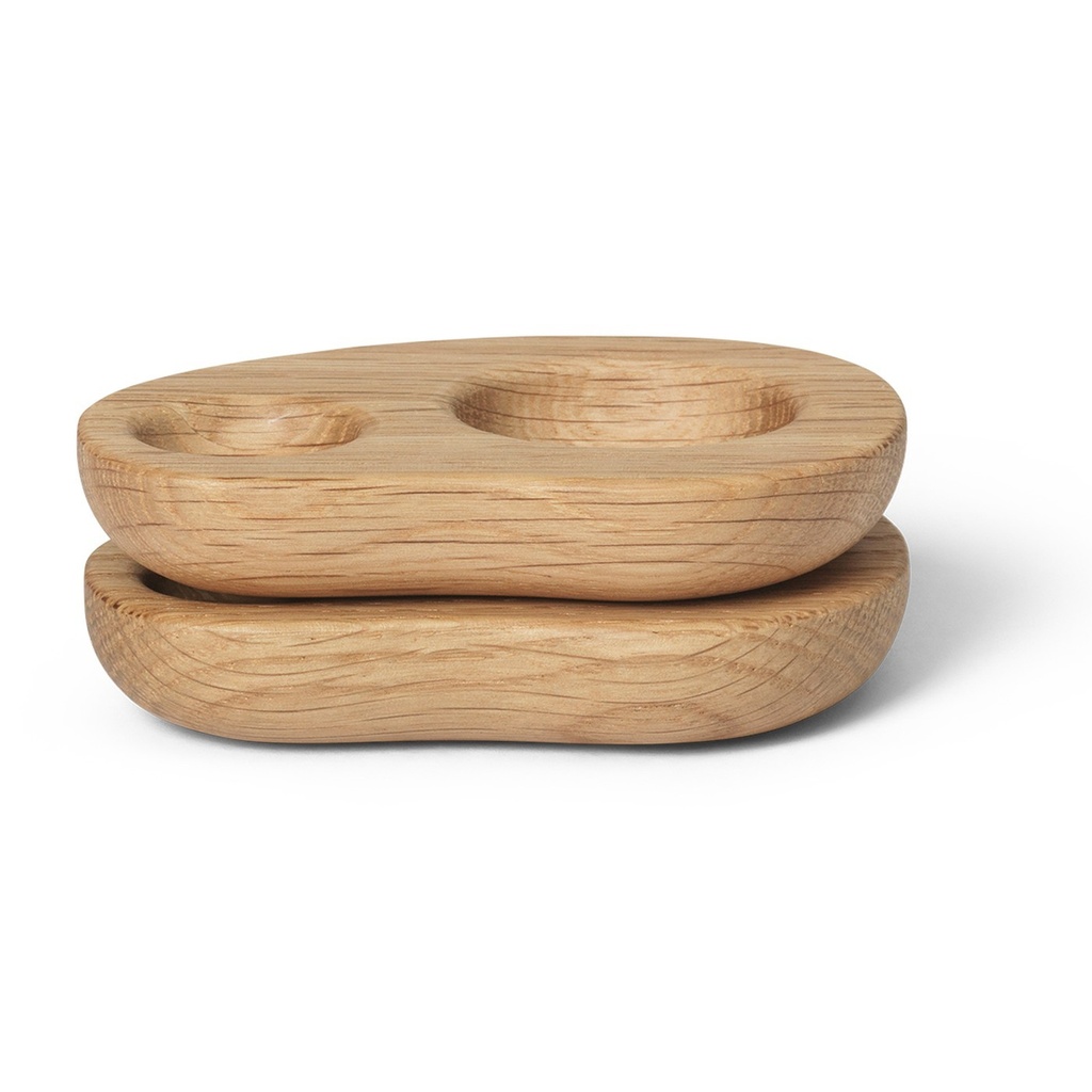 Coquetiers Cairn – chêne – lot de 2