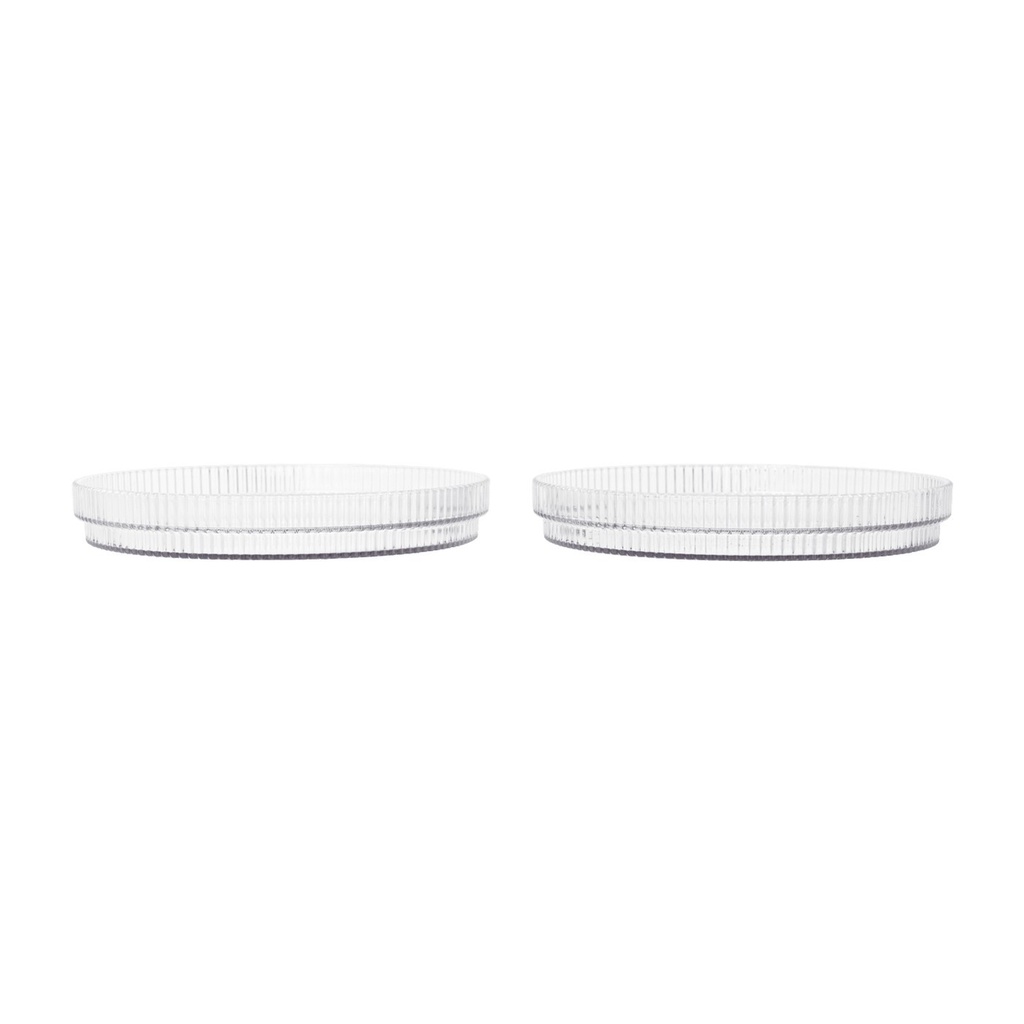 Assiettes enfant Ripple – transparent – lot de 2