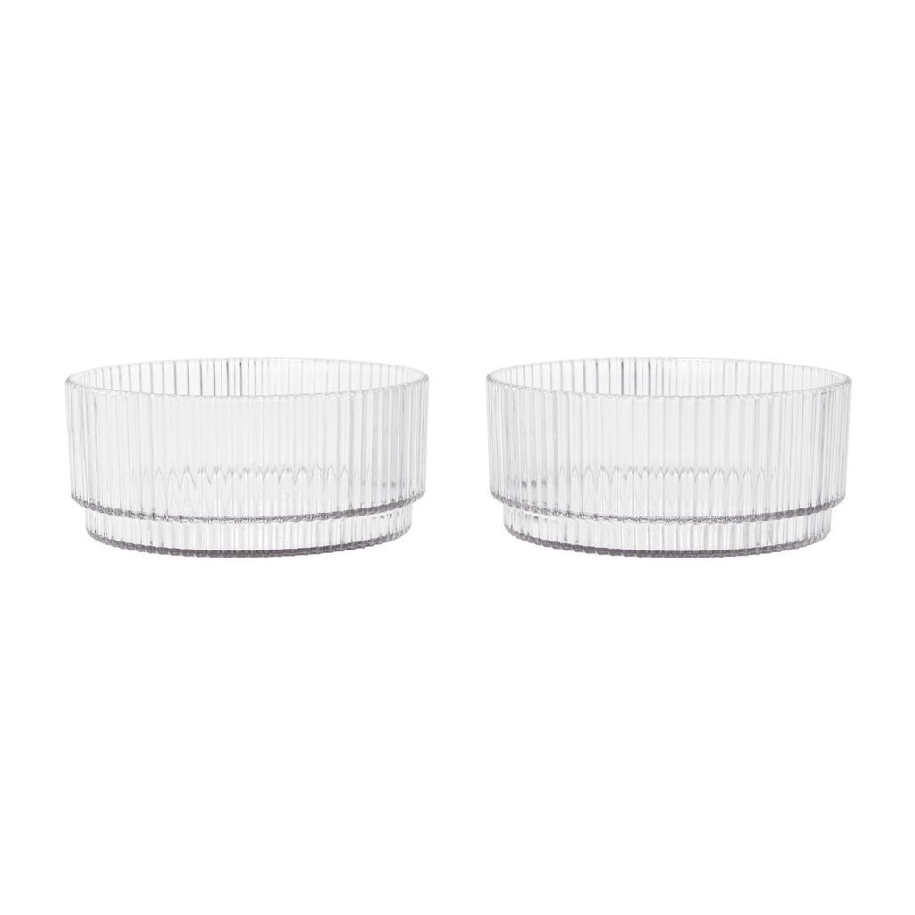 Bols enfant Ripple – transparent – lot de 2