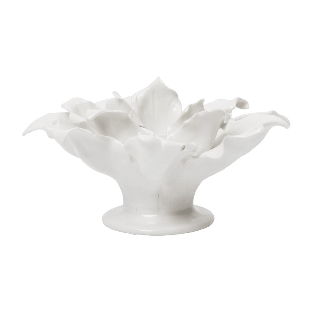 Bougeoir Holly Leaf – blanc cassé