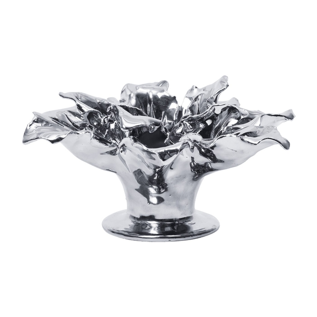 Bougeoir Holly Leaf – argenté
