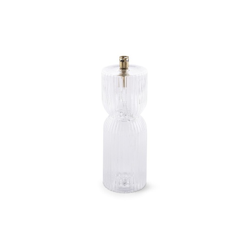 [1177] Lampe à huile Ribelle – verre clair, laiton – S Ø 8 × 24 cm