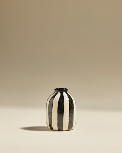 [12SOLRIV-NOIR] Pot décoratif riviera - noir - d10 x h14 cm