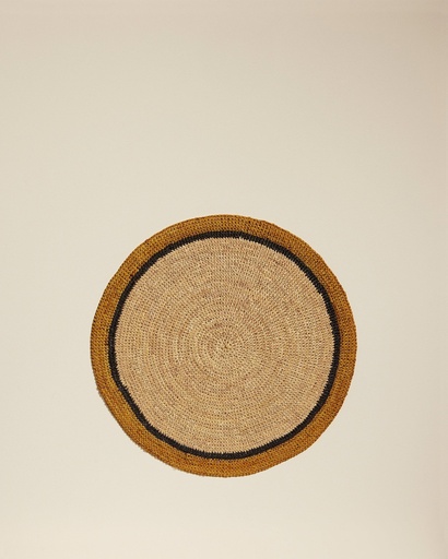 [12SETTABGLO-NATUREL] Set de table globe - naturel/safran - D38
