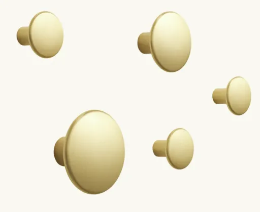 [97215] Patères Dots métal – brass – lot de 5