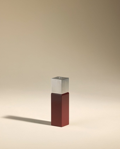 [12DECBGROSC-HAVAH15] Bougeoir oscar - havane / argenté - h15 cm