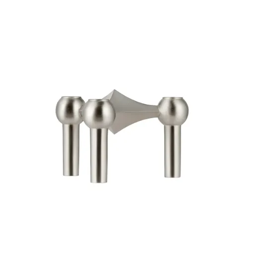 [9104] Bougeoir stoff nagel - chrome brossé