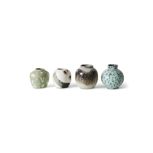 [AVC0004] Lot de 4 petits vases céramiques des années 70