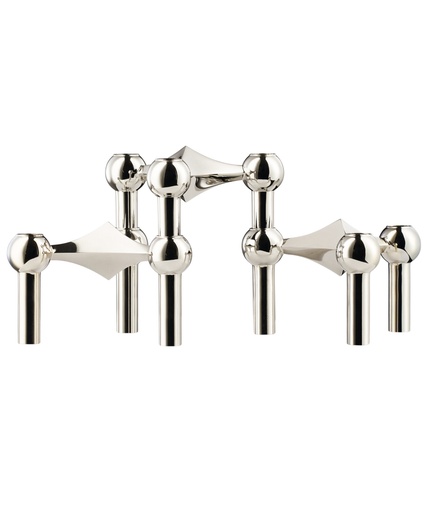 [9034] Bougeoirs stoff nagel - chrome - pack de 3