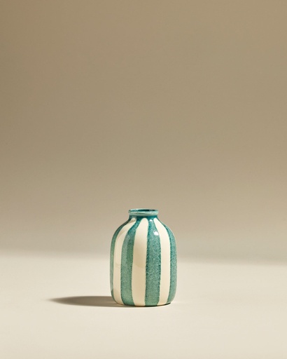 [12SOLRIV-BLEUSARAH] Pot décoratif riviera - bleu sarah - D10 H14 cm