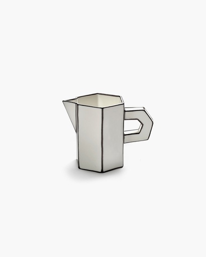 [B0125005-008] Pichet Carte Blanche – blanc/noir – 12x7.2x9.4cm