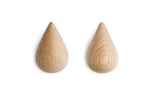 [331545] Lot de 2 patères dropit - l - chêne