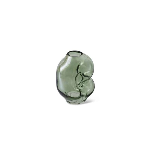 [AVG0001] vase en verre brillant S, olive