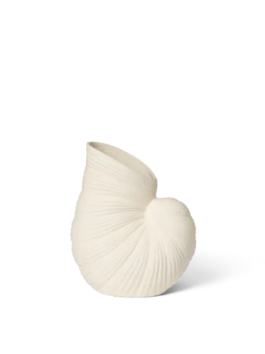 [1104269904] Vase Shell – blanc cassé