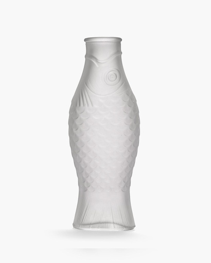 [B0825400-001] Carafe poisson – blanc givré – 10.6x7.5x29 cm