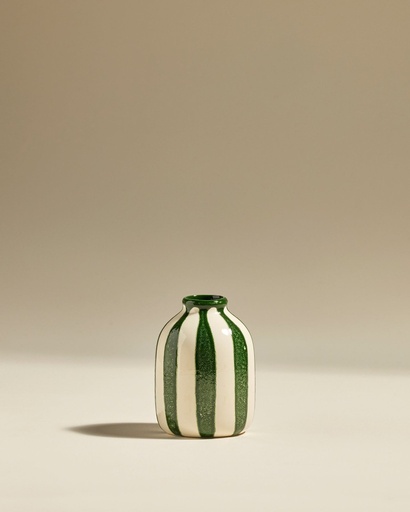 [12SOLRIV-VERT] Pot décoratif riviera - vert - d10 x h14cm
