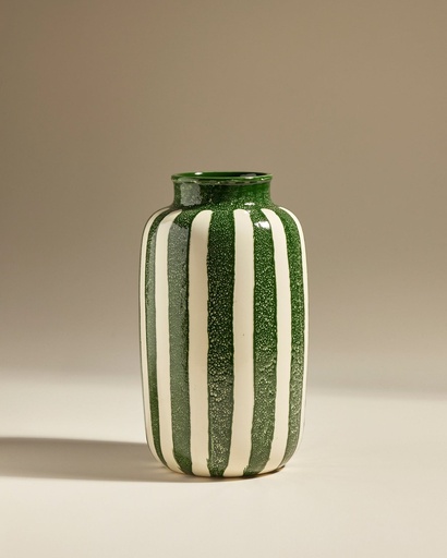 [12BIGVASRIV-VERT] Grand vase décoratif Riviera - vert - d20 x h36cm