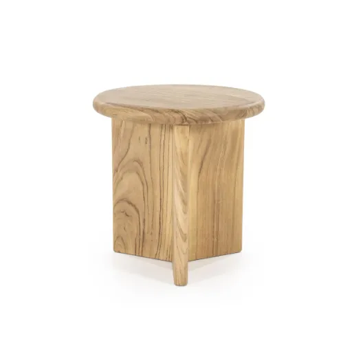 [240107] Table basse Leoti - bois naturel - D45 H45