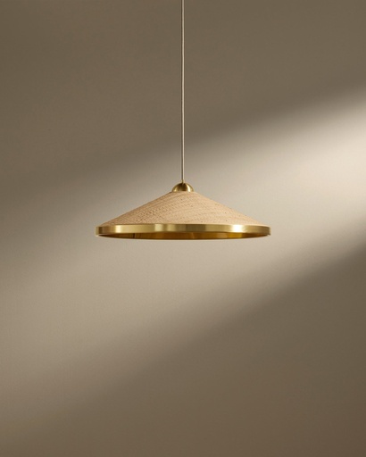[16SUSSON] Suspension songe - rabanenat/laiton - diam 60cm